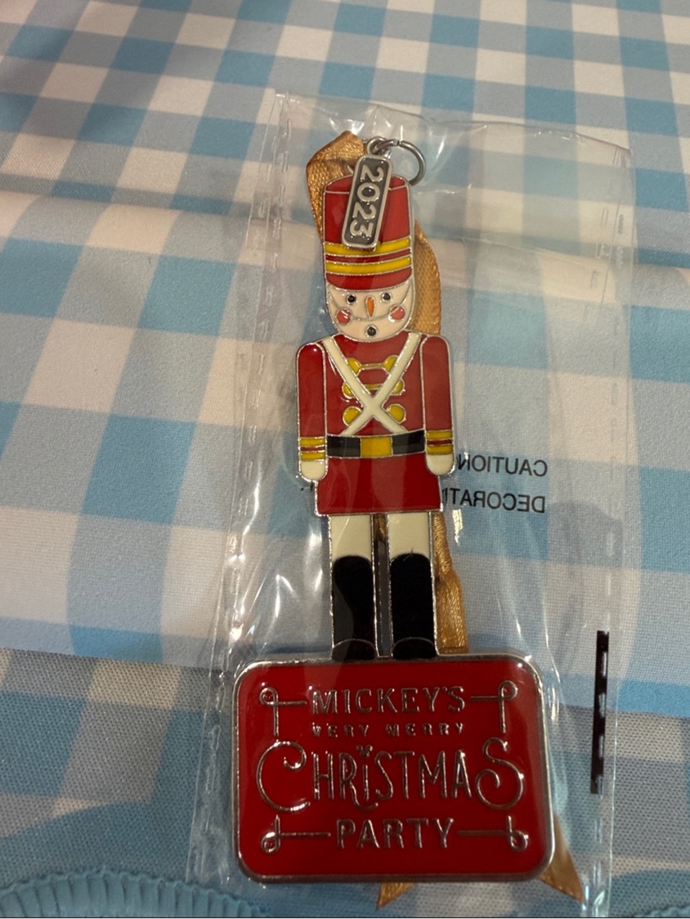 Disney Red and Gold Nutcracker 2023 Christmas Ornament